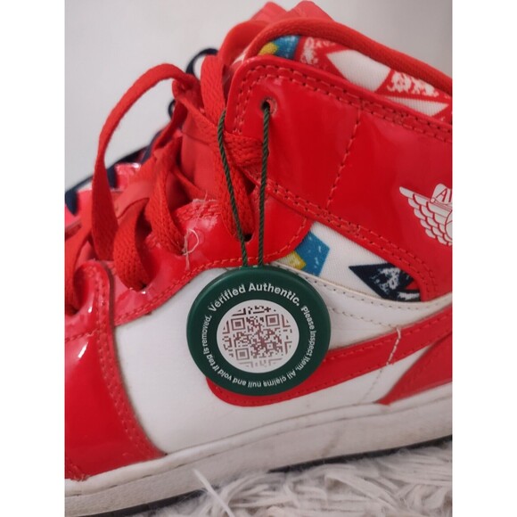 Nike Youth Air Jordan 1 Mid Se GS Electro Orange size 7Y DC7248-600 - Picture 3 of 12